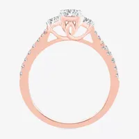 Love Lives Forever (H-I / Si1-Si2) Womens CT. T.W. Lab Grown White Diamond 10K Gold 3-Stone Engagement Ring