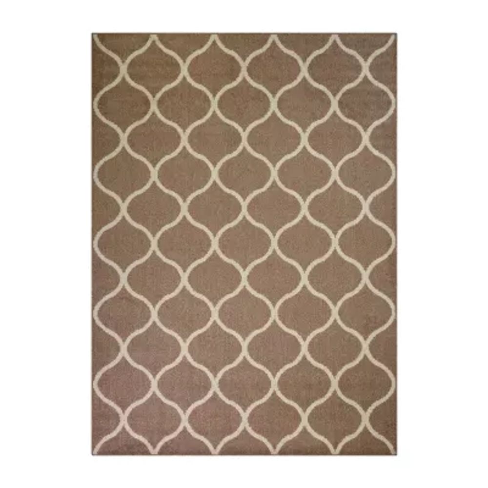 Maples Lattice Skid Resistant Indoor Rectangular Area Rug