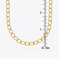 18K Gold 18 Inch Solid Link Chain Necklace