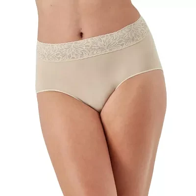 Bali Comfort Revloution Modern Seamless Lace Trim Brief Panty Dfmlbf