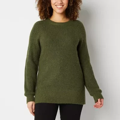 a.n.a Womens Crew Neck Long Sleeve Pullover Sweater