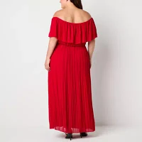 Premier Amour Off The Shoulder Womens Maxi Dress Plus