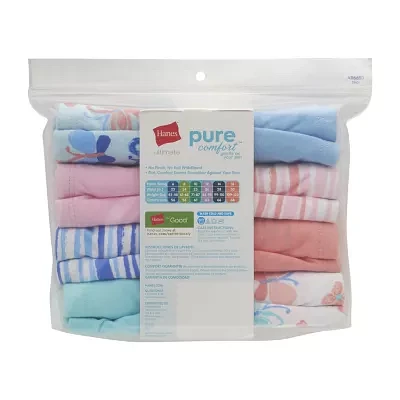 Hanes Ultimate Pure Comfort Little & Big Girls 8 Pack Hipster Panty