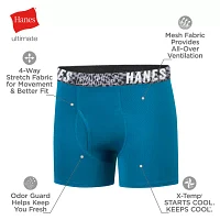 Hanes Moves Ultimate Little & Big Boys Breathable Stretch Mesh 5 Pack Boxer Briefs