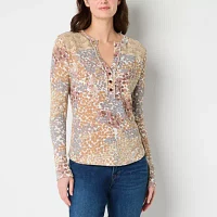 Frye and Co. Womens Long Sleeve Henley Shirt