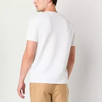 J. Ferrar Mens Crew Neck Short Sleeve Pullover Sweater