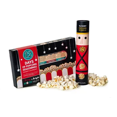 Wabash Valley Farms Merry & Bright Popcorn And Seasonings Delight Food Set