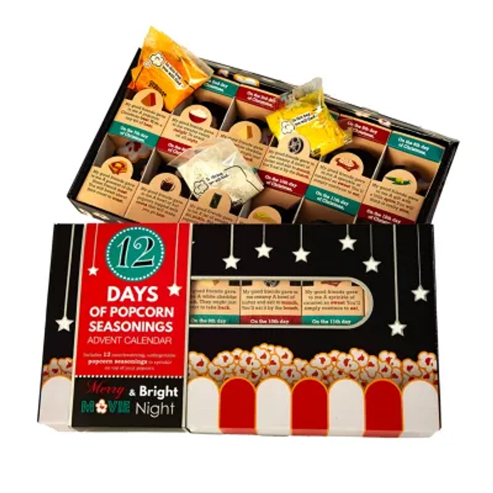 Wabash Valley Farms Merry & Bright Popcorn And Seasonings Delight Food Set