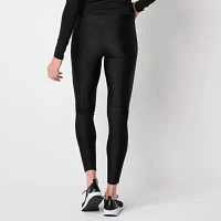 Xersion Womens High Rise Shine Rib 7/8 Ankle Leggings