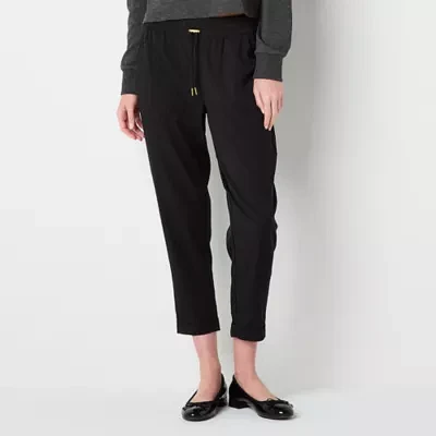 Stylus Womens Mid Rise Tapered Drawstring Pants