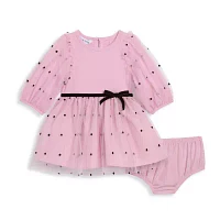 Mia & Mimi Baby Girls 2-pc. 3/4 Sleeve A-Line Dress