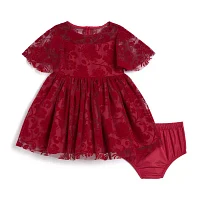 Mia & Mimi Baby Girls 2-pc. Short Sleeve A-Line Dress