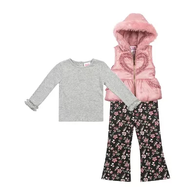 Little Lass Baby Girls 3-pc. Pant Set