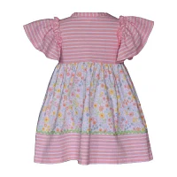 Bonnie Jean Toddler Girls Short Sleeve Flutter Fit + Flare Dress