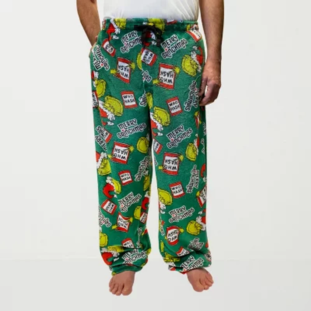 Grinch Mens Fleece Pajama Pants