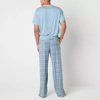 Ande Mens Crew Neck Short Sleeve 2-pc. Pant Pajama Set