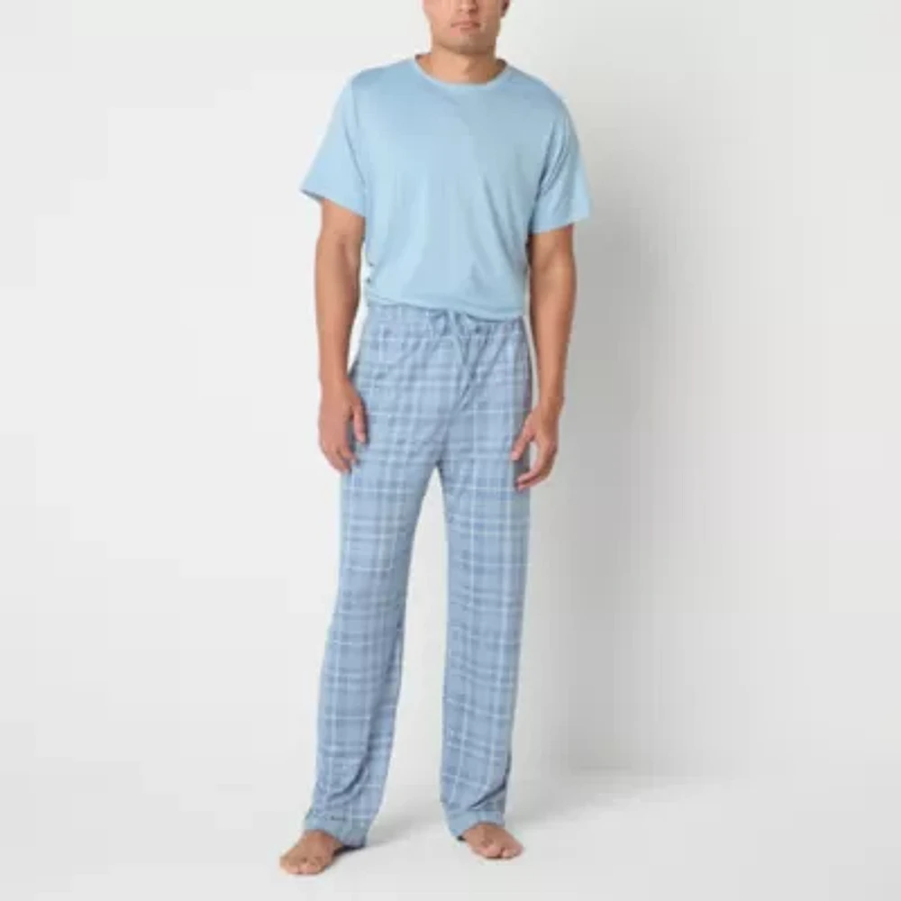 Ande Mens Crew Neck Short Sleeve 2-pc. Pant Pajama Set