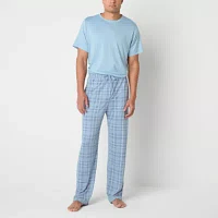 Ande Mens Crew Neck Short Sleeve 2-pc. Pant Pajama Set