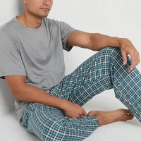 Ande Mens Crew Neck Short Sleeve 2-pc. Pajama Sets