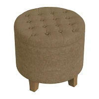 Homepop Storage Upholstered Ottoman