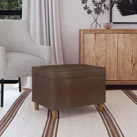 Homepop Dinah Storage Upholstered Ottoman