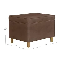 Homepop Dinah Storage Upholstered Ottoman