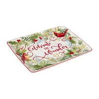 Certified International Winter Greens Serving Platter