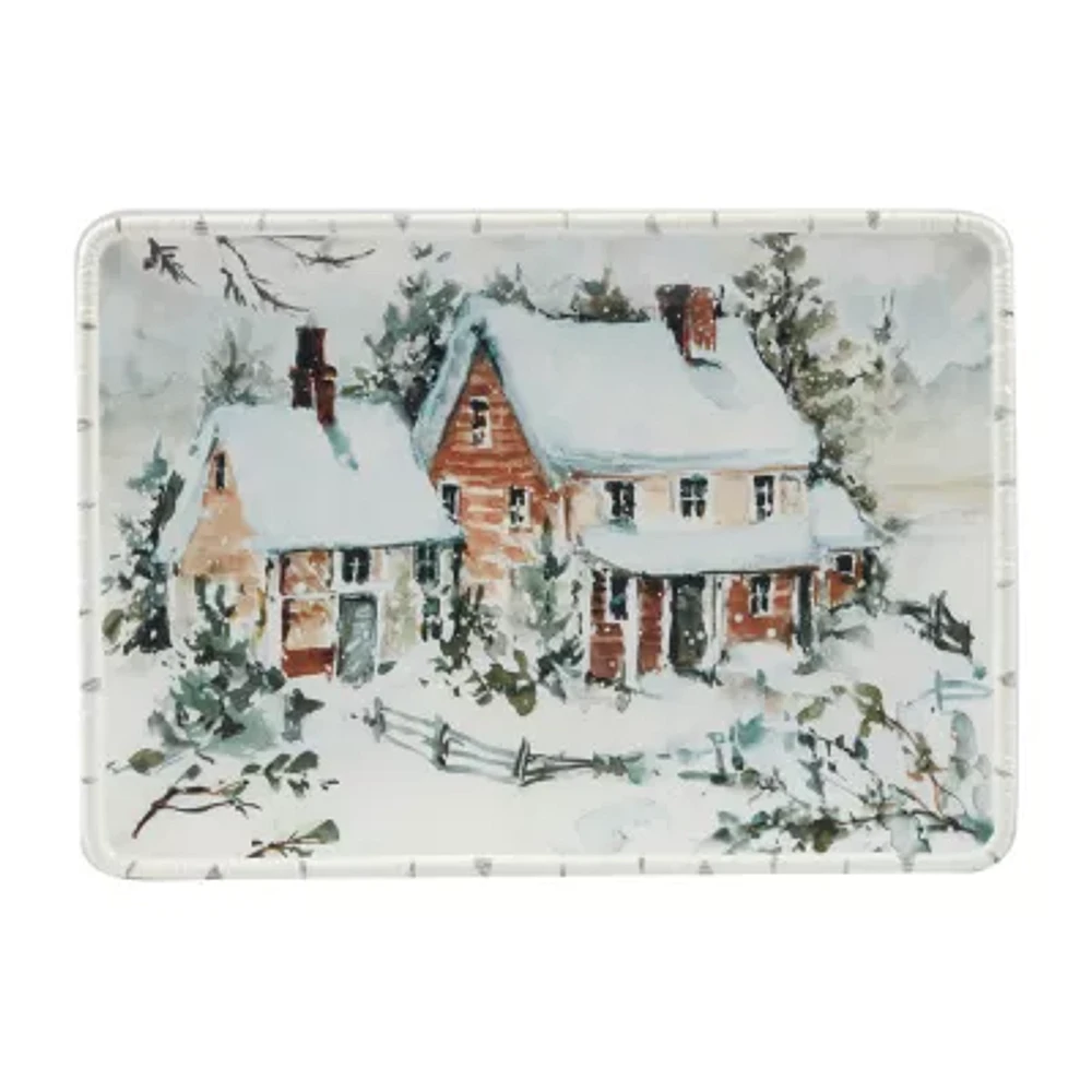 Certified International Winter's Frost Serving Platter