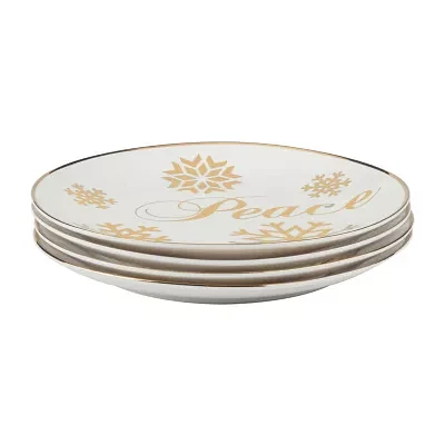 Certified International Christmas Glitter 4-pc. Porcelain Salad Plate
