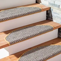 Safavieh Diamond Loomed 3 Pc D-Shaped Stair Treads