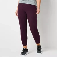 Xersion EverPerform Womens Cotton High Rise 7/8 Ankle Leggings Plus