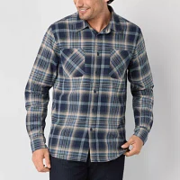 Frye and Co. Mens Regular Fit Long Sleeve Plaid Button-Down Shirt