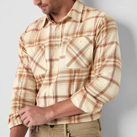 Frye and Co. Mens Regular Fit Long Sleeve Plaid Button-Down Shirt