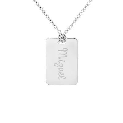 Personalized Sterling Silver Name Dog Tag