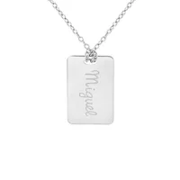 Personalized Sterling Silver Name Dog Tag