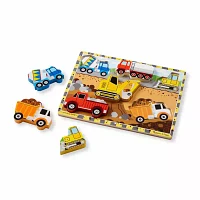 Melissa & Doug Construction Chunky Puzzle 7-pc. Non-Toxic Board Game