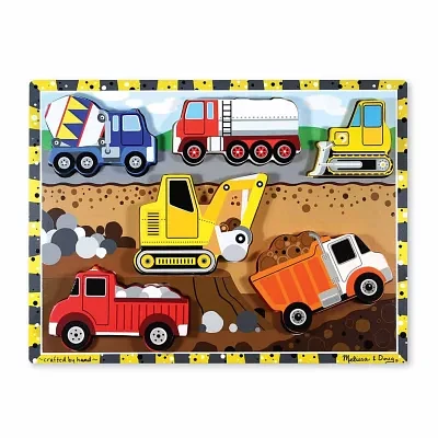 Melissa & Doug Construction Chunky Puzzle 7-pc. Non-Toxic Board Game