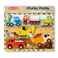 Melissa & Doug Construction Chunky Puzzle 7-pc. Non-Toxic Board Game