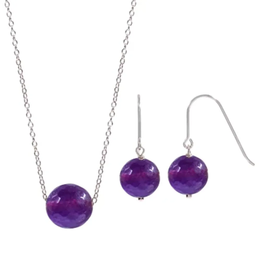 Genuine Agate Sterling Silver -pc. Jewelry Set