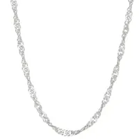 Sterling Silver Solid Link Chain Necklace