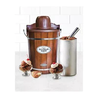 Nostalgia 6-Quart Wood Bucket Ice Cream Maker