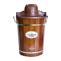 Nostalgia 6-Quart Wood Bucket Ice Cream Maker