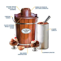 Nostalgia 6-Quart Wood Bucket Ice Cream Maker