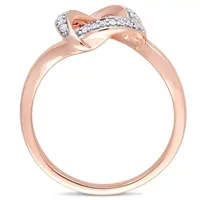 Womens 1/ CT. T.W. Natural Diamond 10K Rose Gold Cocktail Ring