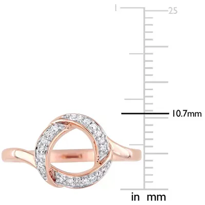 Womens 1/ CT. T.W. Mined Diamond 10K Rose Gold Cocktail Ring