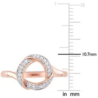 Womens 1/ CT. T.W. Natural Diamond 10K Rose Gold Cocktail Ring