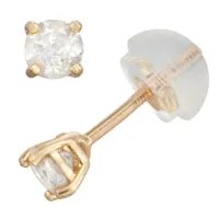 1/4 CT. T.W. Natural White Diamond 14K Gold 3.3mm Stud Earrings