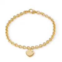 Girls Diamond Accent 14K Gold Over Silver Charm Bracelet