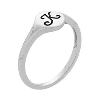 Womens Sterling Silver Signet Rings