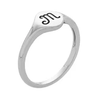 Womens Sterling Silver Signet Rings